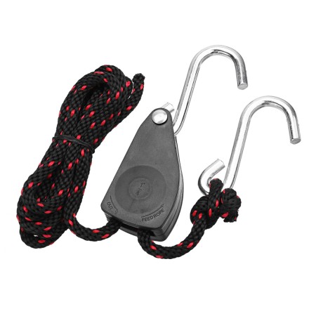 RATCHETING ROPE WITH HOOKS - 1/4"