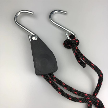 RATCHETING ROPE WITH HOOKS - 1/4"