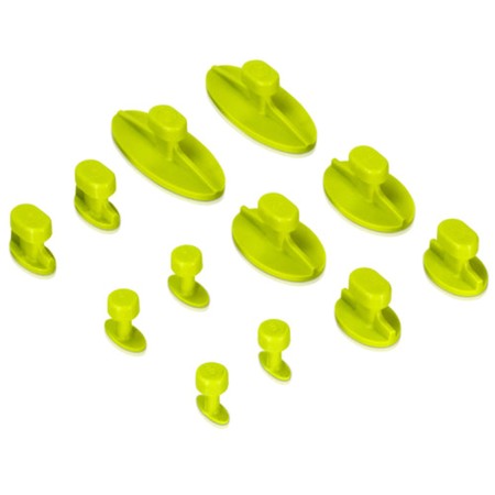 GLUE TABS GANG GREEN OVAL 12 pcs. / BLACK PLAGUE