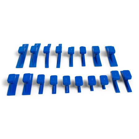 GLUE TABS KECO DEAD CENTER BLUE STRAIGHT AND CURVED CREASE  18 pcs.